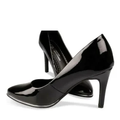 Escarpins Aiguille NOIR Femme Motif Vernis A Enfiler