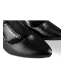 Escarpins Aiguille NOIR Femme Motif Vernis A Enfiler