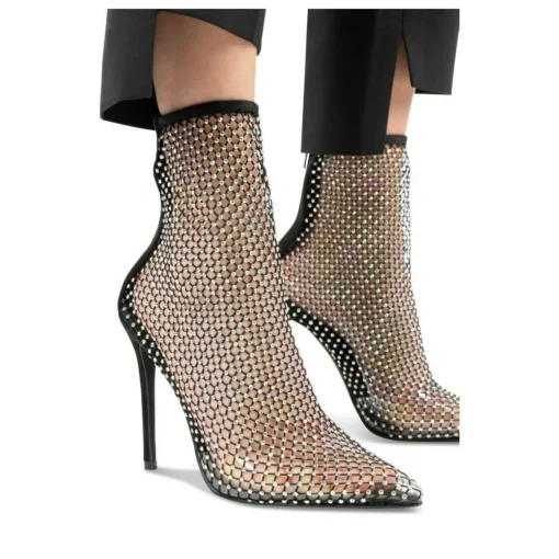 Escarpins Aiguille NOIR Femme Motif Paillettes A Enfiler