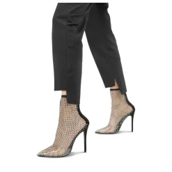 Escarpins Aiguille NOIR Femme Motif Paillettes A Enfiler