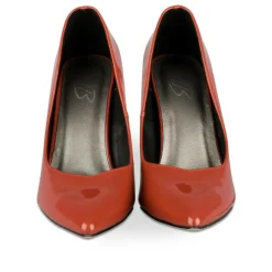 Escarpins Aiguille ROUGE Femme Motif Vernis A Enfiler