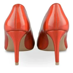 Escarpins Aiguille ROUGE Femme Motif Iridescent A Enfiler