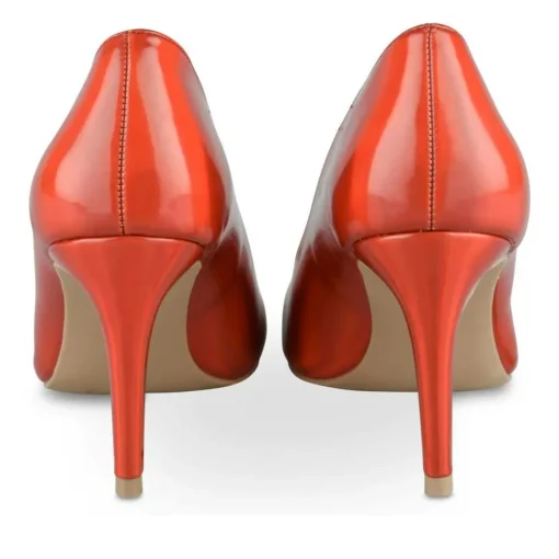 Escarpins Aiguille ROUGE Femme Motif Iridescent A Enfiler
