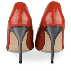 Escarpins Aiguille ROUGE Femme Motif Vernis A Enfiler
