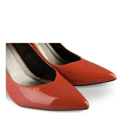 Escarpins Aiguille ROUGE Femme Motif Vernis A Enfiler