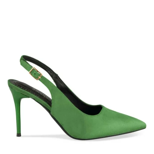 Escarpins Aiguille VERT Femme Motif Uni Boucle
