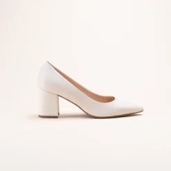 Escarpins BEIGE Femme CUIR Motif Uni A Enfiler