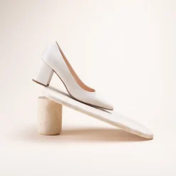 Escarpins BEIGE Femme CUIR Motif Uni A Enfiler