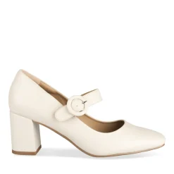 Escarpins BEIGE Femme Motif Uni Boucle