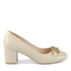 Escarpins BEIGE Femme Motif Chaîne A Enfiler