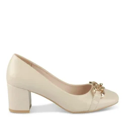 Escarpins BEIGE Femme Motif Chaîne A Enfiler