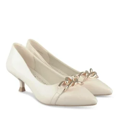 Escarpins BEIGE Femme Motif Uni A Enfiler
