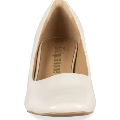 Escarpins BEIGE Femme Motif Vernis A Enfiler