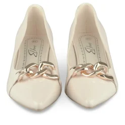 Escarpins BEIGE Femme Motif Uni A Enfiler