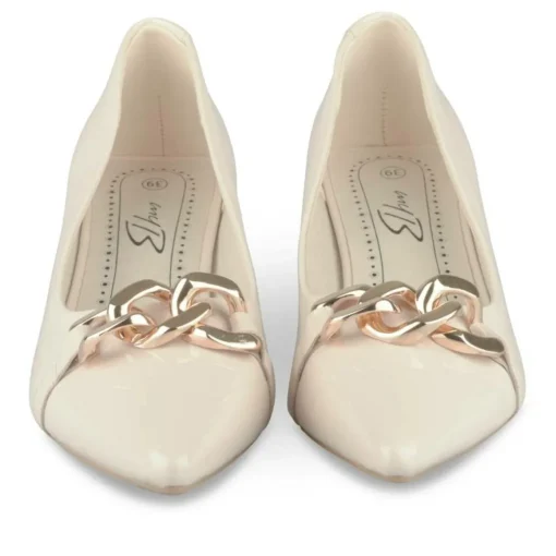 Escarpins BEIGE Femme Motif Uni A Enfiler