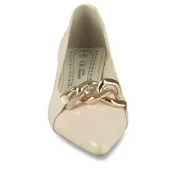 Escarpins BEIGE Femme Motif Chaîne A Enfiler