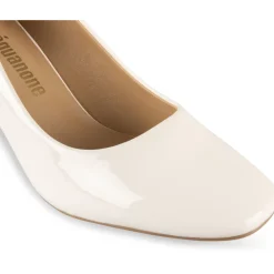 Escarpins BEIGE Femme Motif Vernis A Enfiler