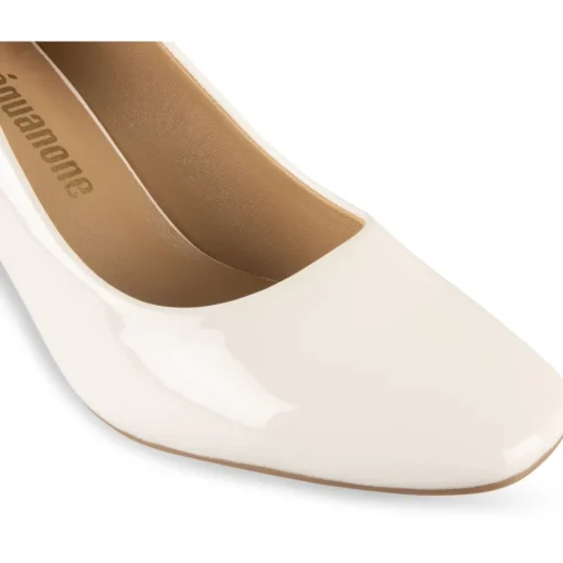 Escarpins BEIGE Femme Motif Vernis A Enfiler