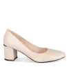 Escarpins Carré BEIGE Femme Motif Uni A Enfiler