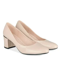 Escarpins Carré BEIGE Femme Motif Uni A Enfiler