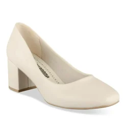 Escarpins Carré BEIGE Femme Motif Uni A Enfiler