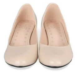 Escarpins Carré BEIGE Femme Motif Uni A Enfiler