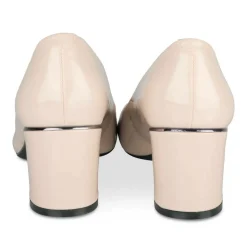 Escarpins Carré BEIGE Femme Motif Uni A Enfiler