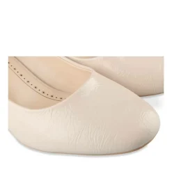 Escarpins Carré BEIGE Femme Motif Vernis A Enfiler