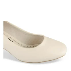 Escarpins Carré BEIGE Femme Motif Uni A Enfiler