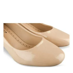 Escarpins Carré BEIGE Femme Motif Vernis A Enfiler