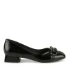 Escarpins Carré NOIR Femme Motif Chaîne A Enfiler