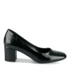 Escarpins Carré NOIR Femme Motif Vernis A Enfiler