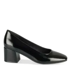 Escarpins Carré NOIR Femme Motif Uni A Enfiler