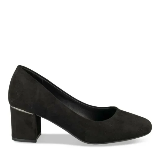 Escarpins Carré NOIR Femme Motif Uni A Enfiler