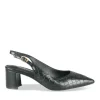 Escarpins Carré NOIR Femme Motif Carreaux Boucle