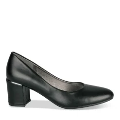 Escarpins Carré NOIR Femme Motif Uni A Enfiler