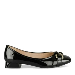 Escarpins Carré NOIR Femme Motif Vernis A Enfiler