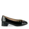 Escarpins Carré NOIR Femme Motif Vernis A Enfiler