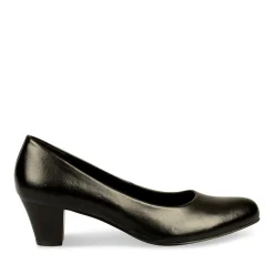 Escarpins Carré NOIR Femme Motif Uni A Enfiler