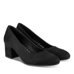 Escarpins Carré NOIR Femme Motif Uni A Enfiler