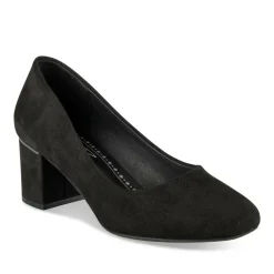 Escarpins Carré NOIR Femme Motif Uni A Enfiler