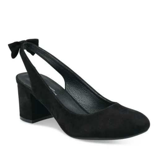 Escarpins Carré NOIR Femme A Enfiler