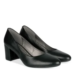 Escarpins Carré NOIR Femme Motif Uni A Enfiler