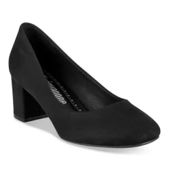 Escarpins Carré NOIR Femme Motif Uni A Enfiler