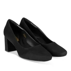 Escarpins Carré NOIR Femme Motif Uni A Enfiler