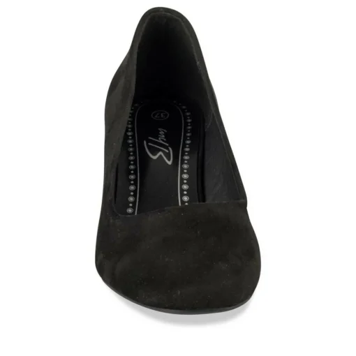 Escarpins Carré NOIR Femme Motif Uni A Enfiler