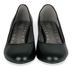 Escarpins Carré NOIR Femme Motif Uni A Enfiler