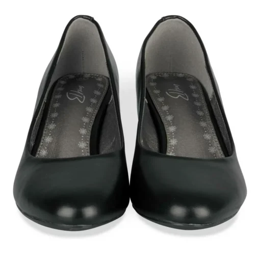 Escarpins Carré NOIR Femme Motif Uni A Enfiler