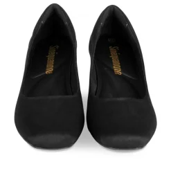 Escarpins Carré NOIR Femme Motif Uni A Enfiler