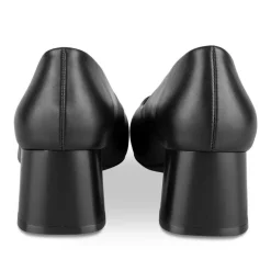 Escarpins Carré NOIR Femme Motif Uni A Enfiler